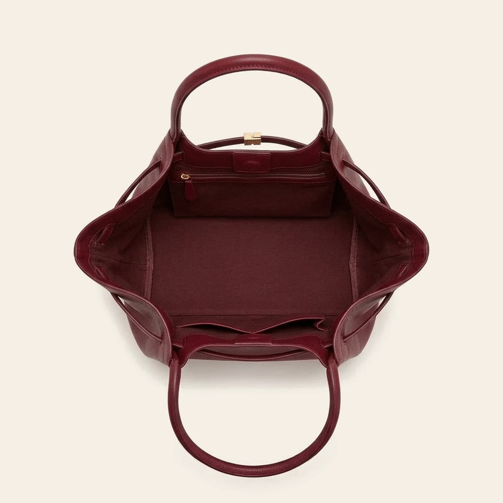 Amalfi Dumpling Bag Large — Burgundy, view 4