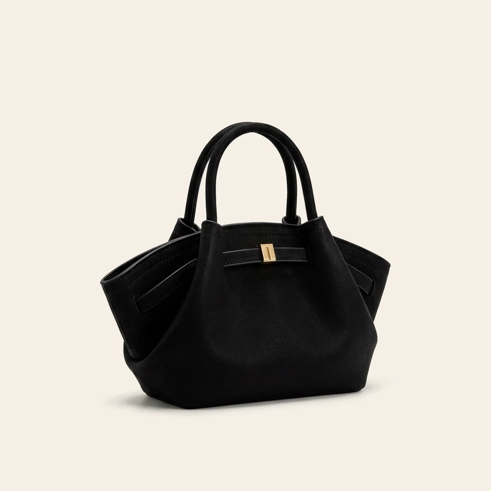 Amalfi Dumpling Bag Small — Black, view 1