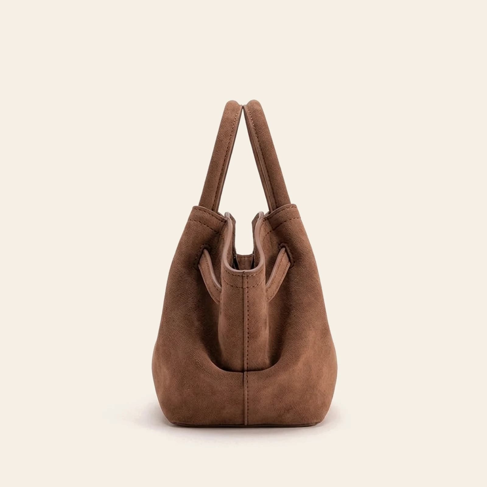 Amalfi Dumpling Bag Small — Brown, view 3