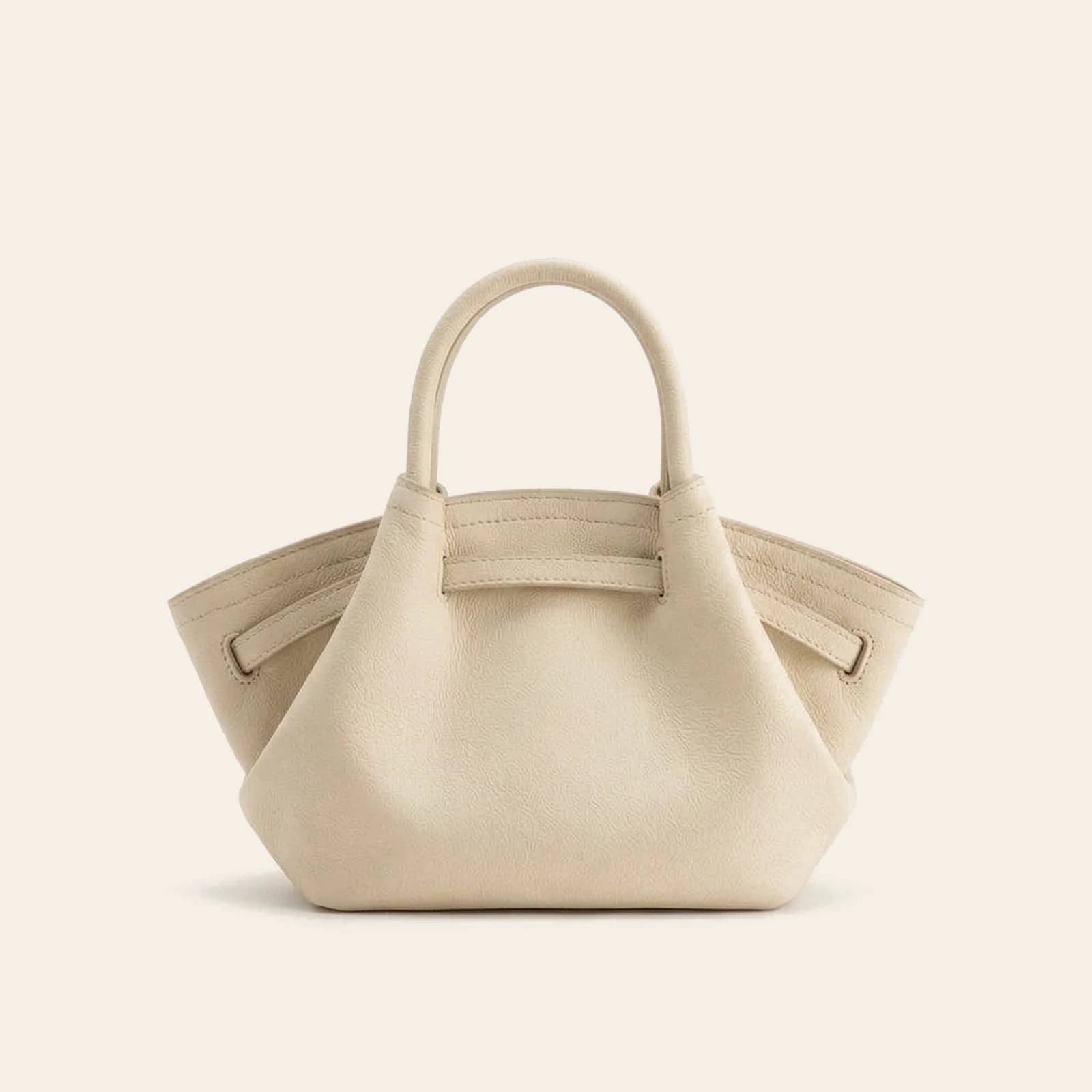 Amalfi Dumpling Bag Small — White, view 2