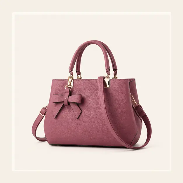 Avery Bow Satchel — Rose