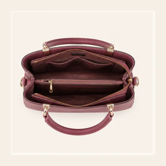 Avery Bow Satchel — Rose, view 4