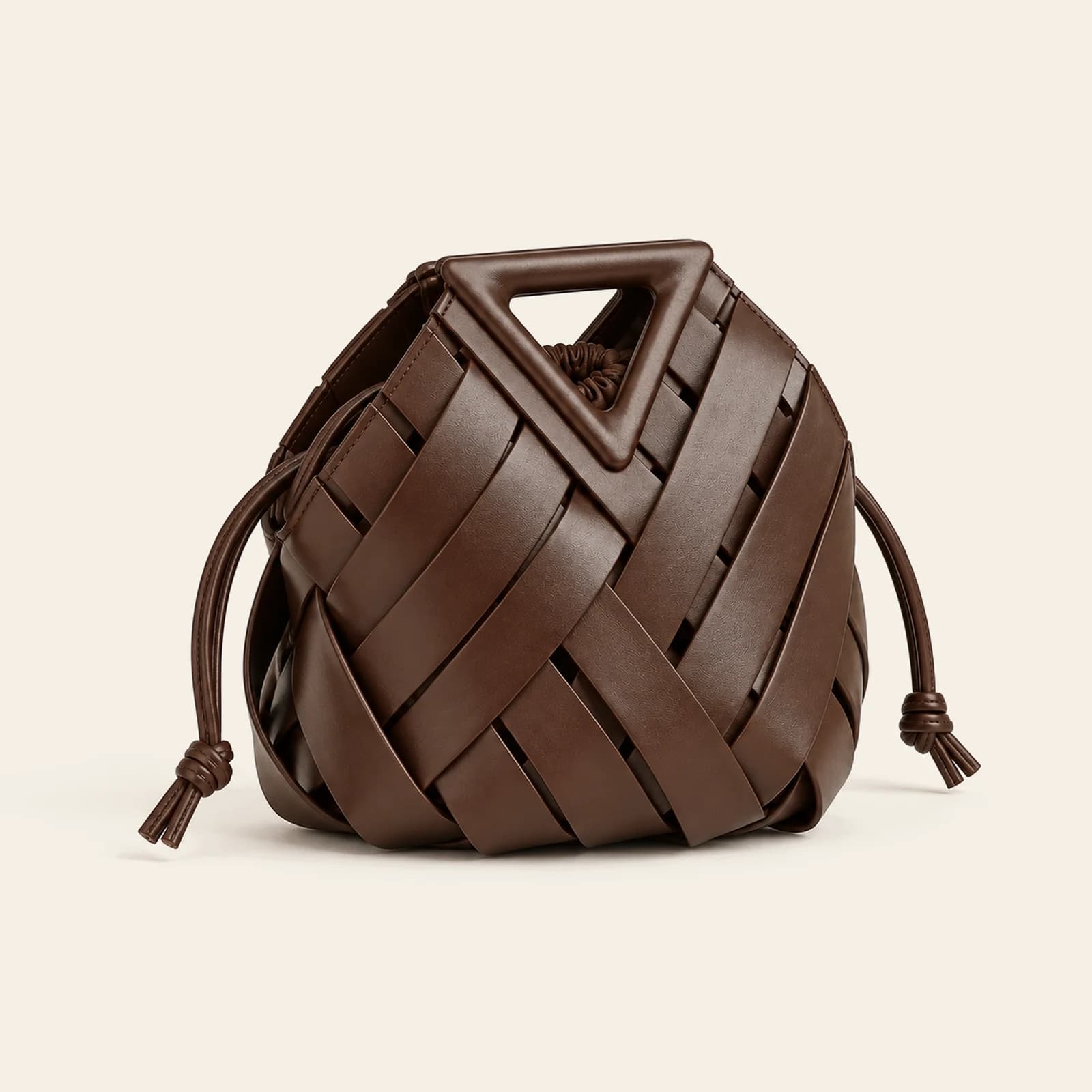 Capri Woven Pouch — Coffee, view 1