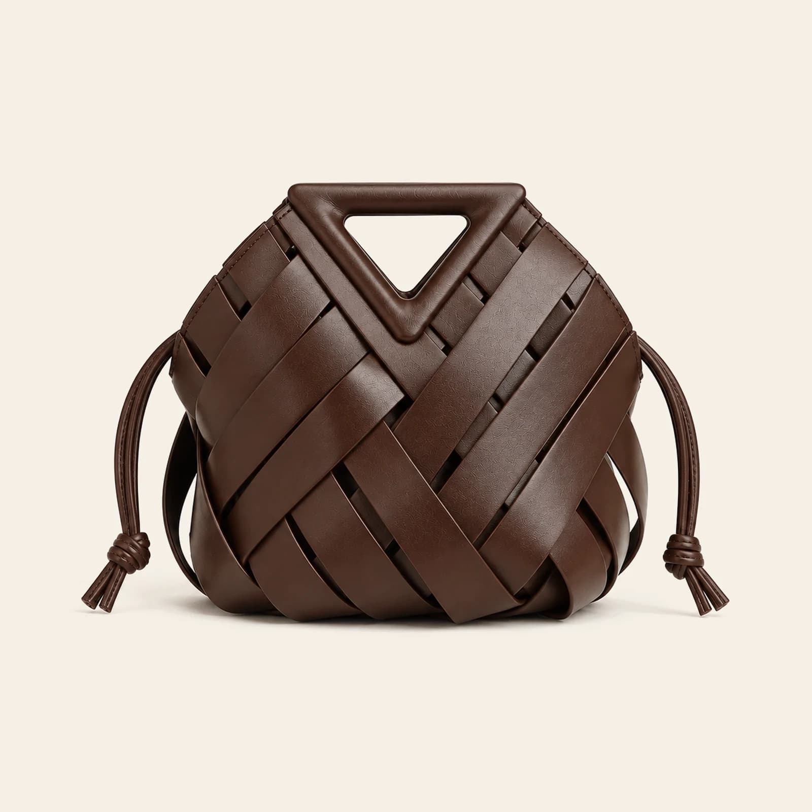 Capri Woven Pouch — Coffee, view 2