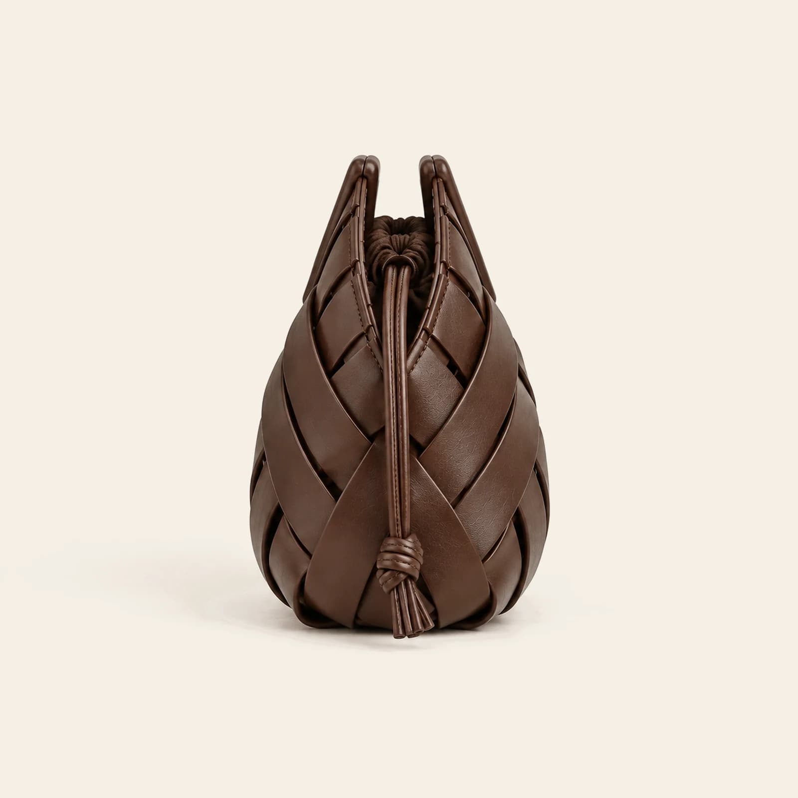 Capri Woven Pouch — Coffee, view 3