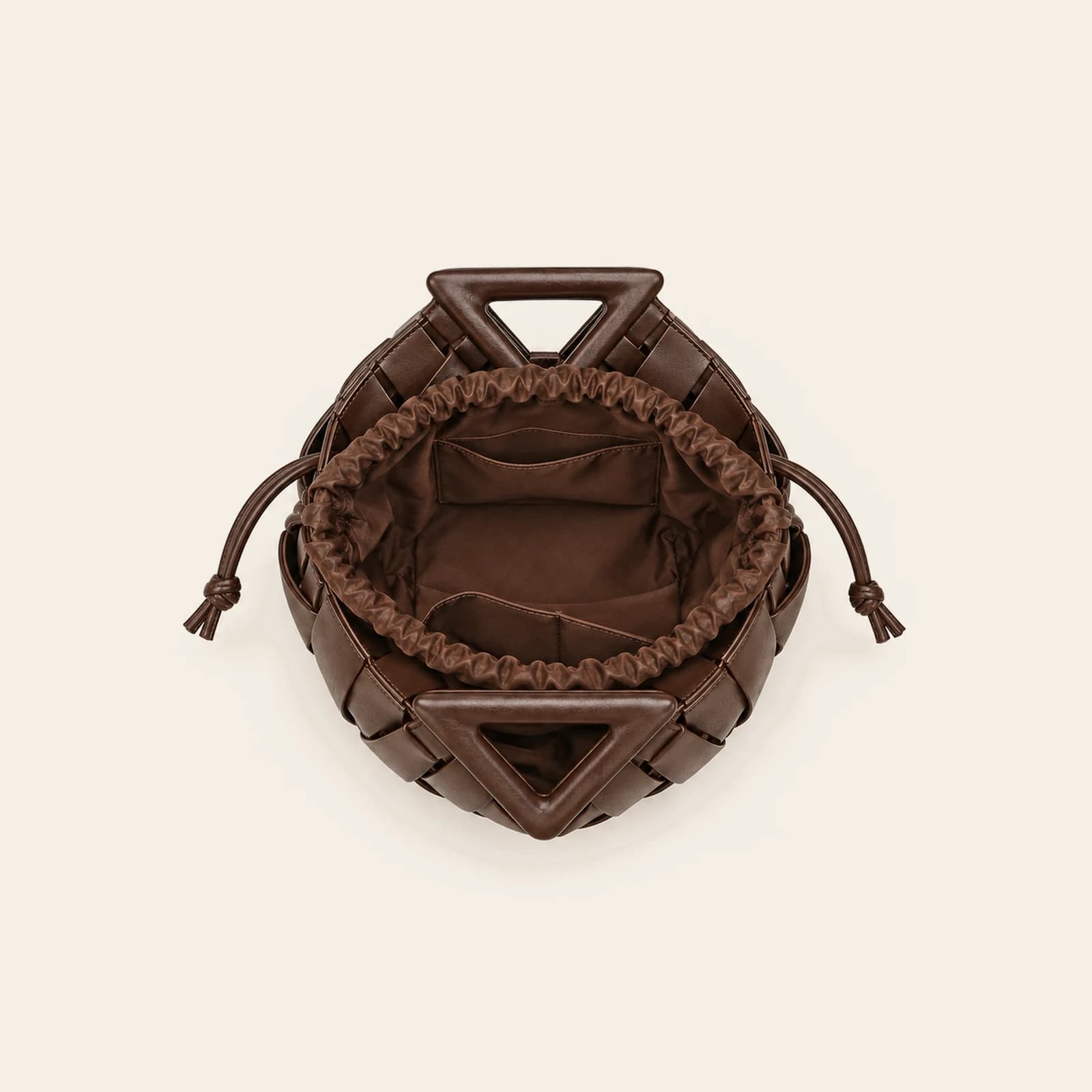 Capri Woven Pouch — Coffee, view 4