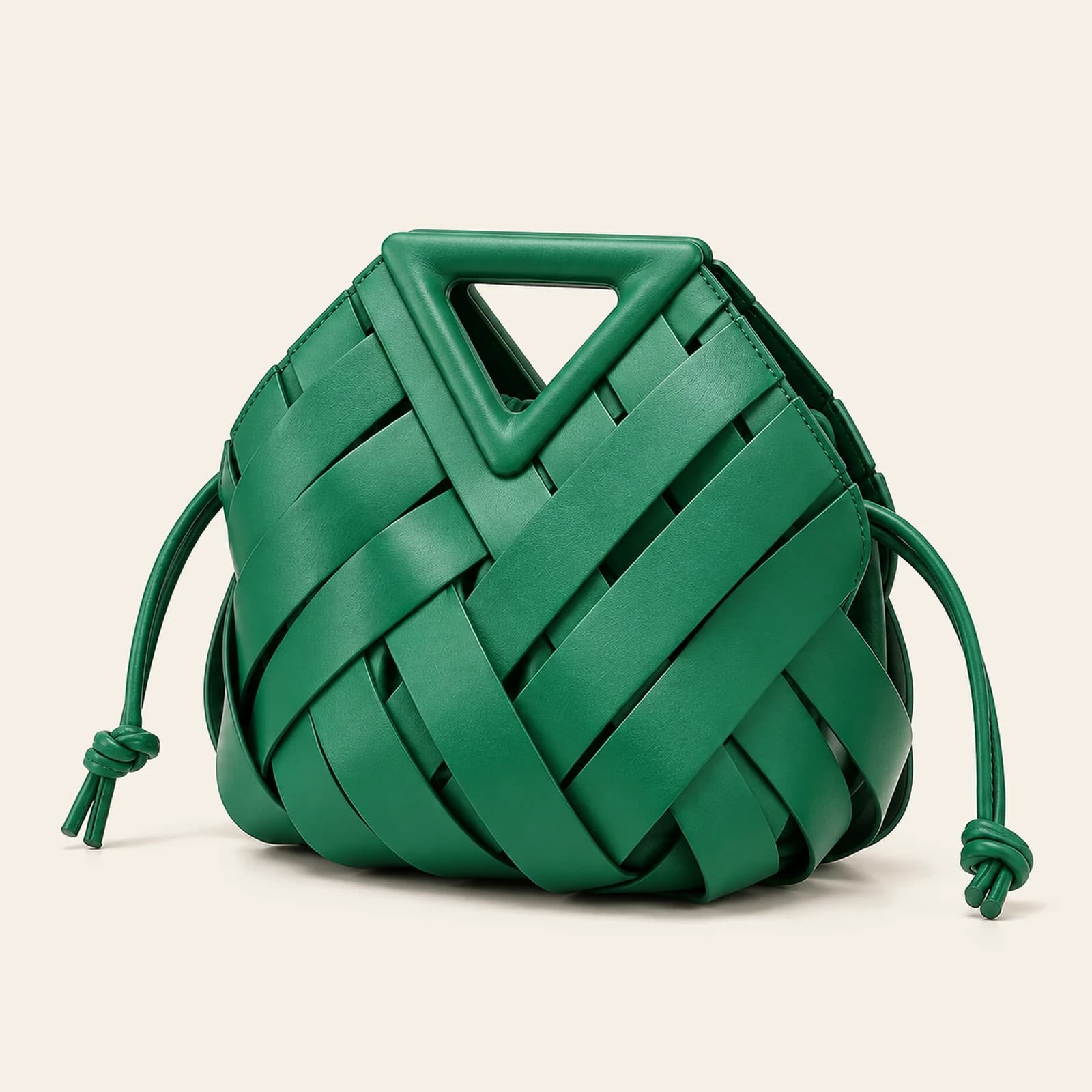Capri Woven Pouch — Green, view 1