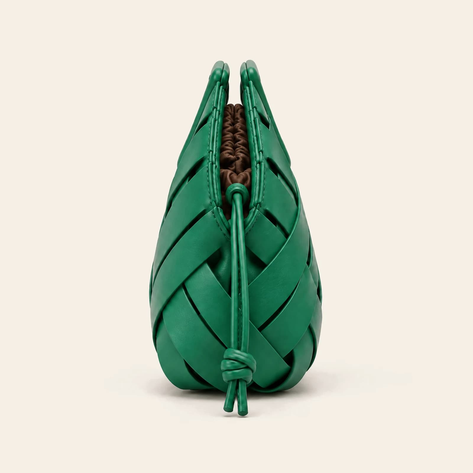 Capri Woven Pouch — Green, view 3