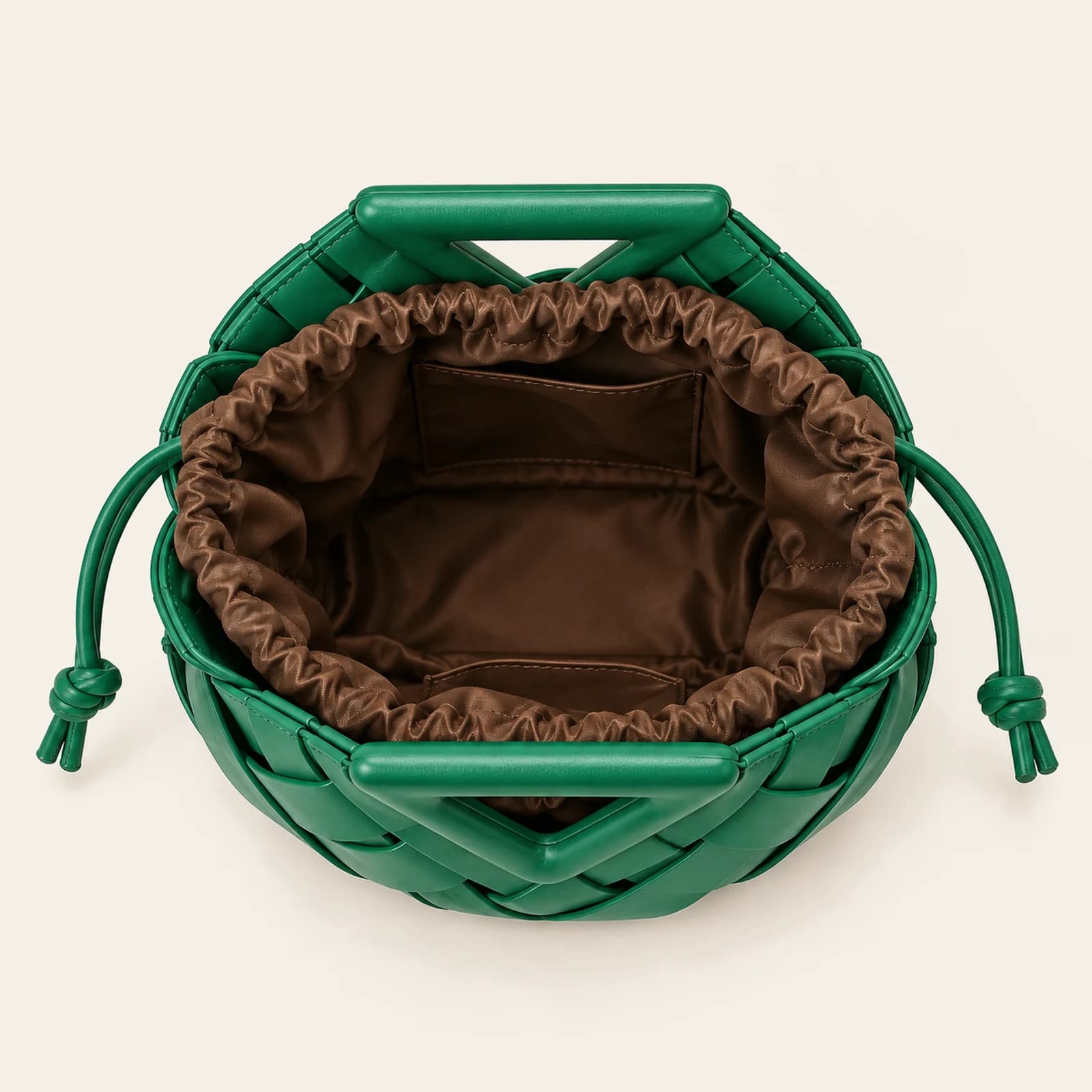Capri Woven Pouch — Green, view 4