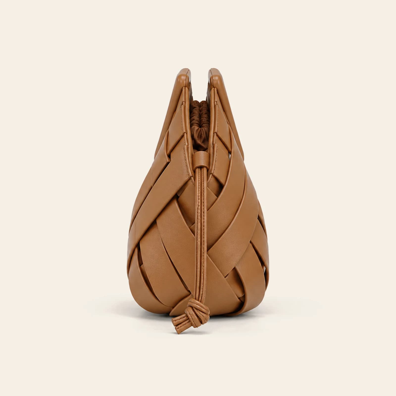 Capri Woven Pouch — Light Brown, view 3