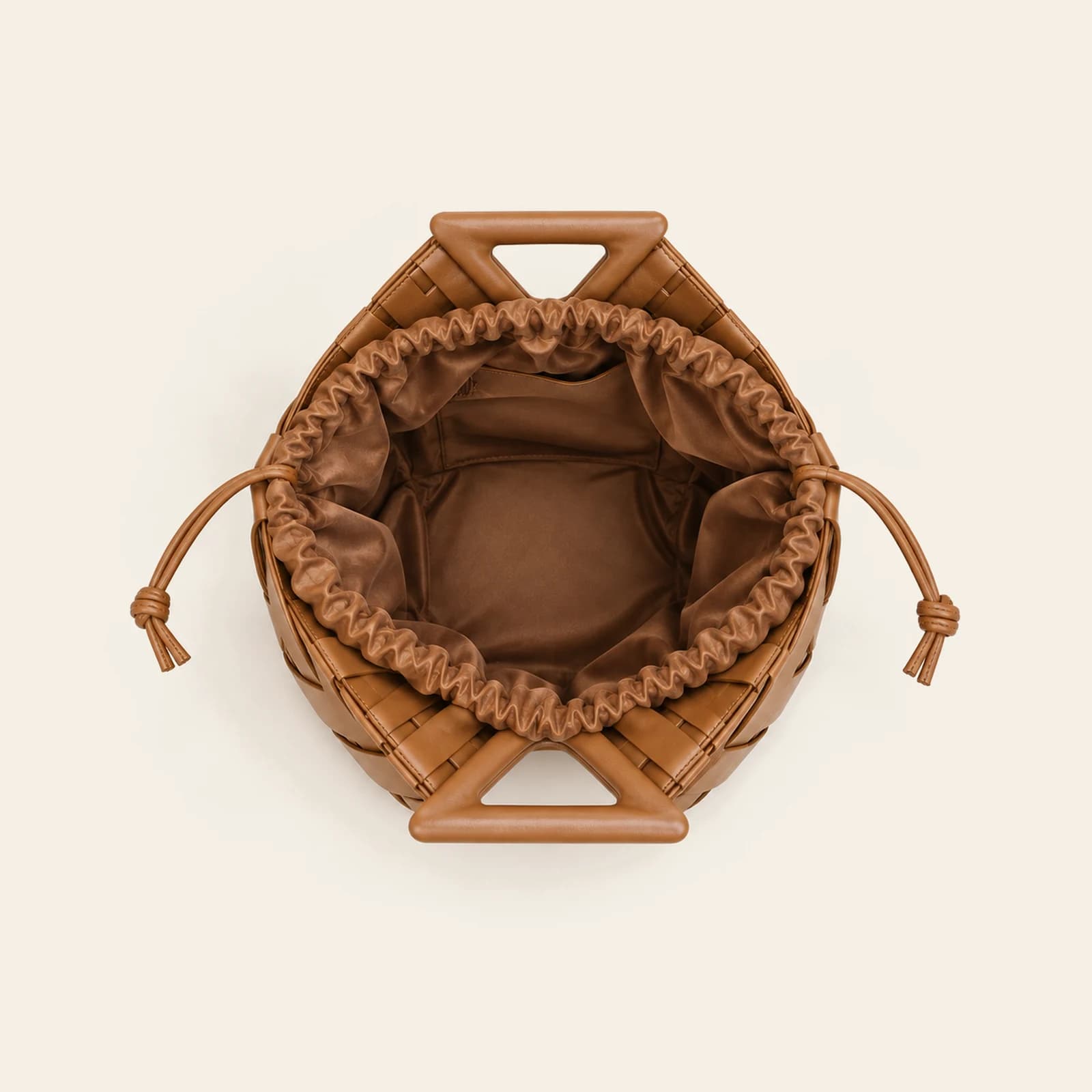 Capri Woven Pouch — Light Brown, view 4