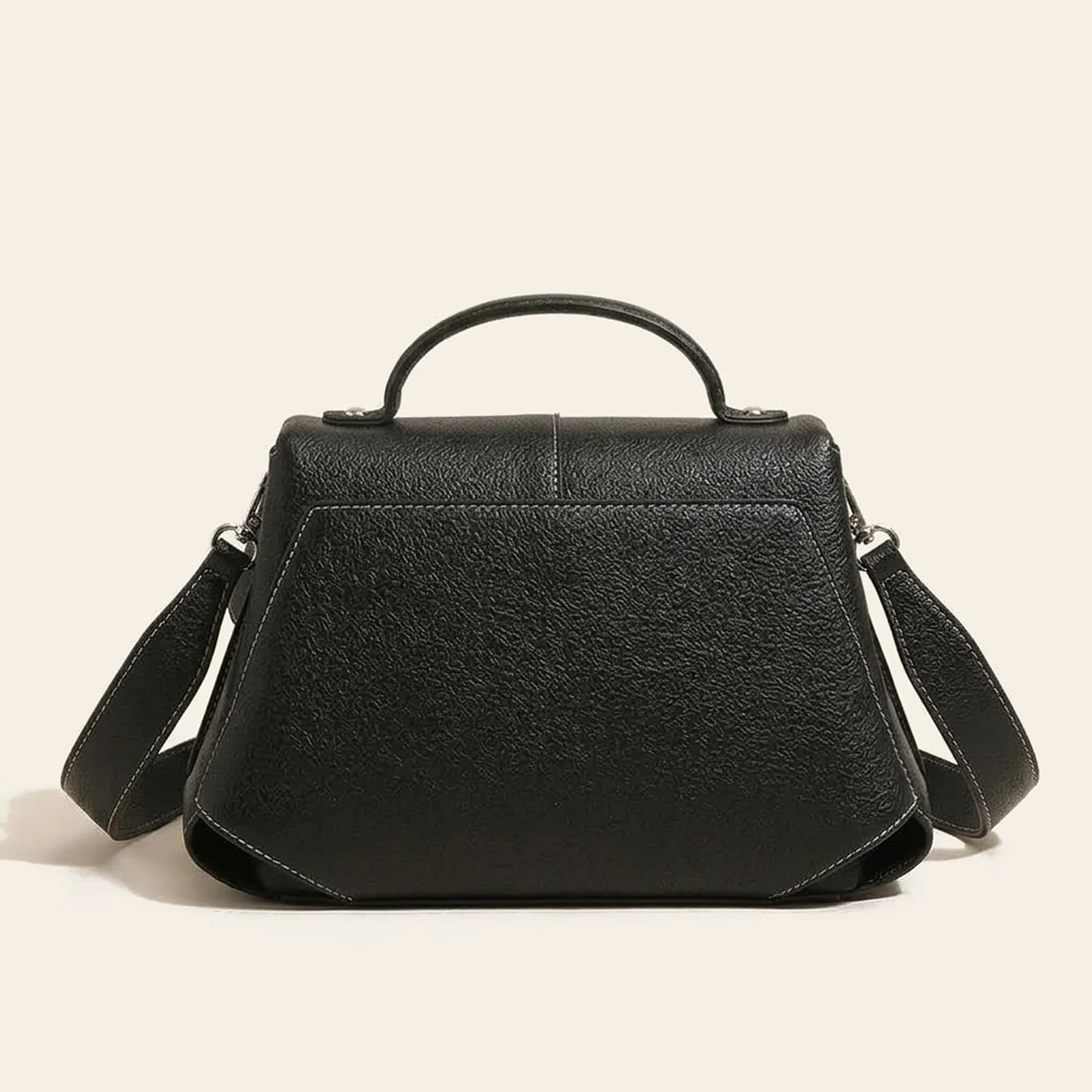 Cora Saddle Bag — Black, view 2