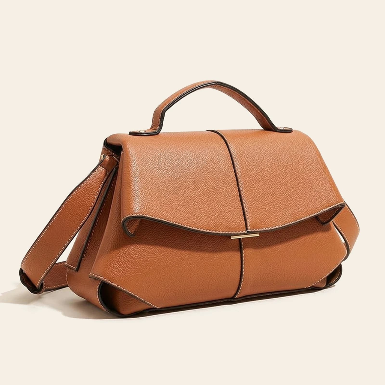 Cora Saddle Bag — Brown, view 1