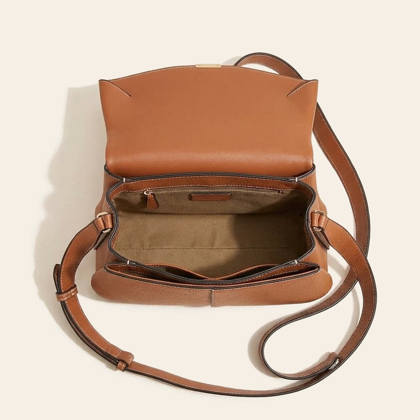 Cora Saddle Bag — Brown, view 4