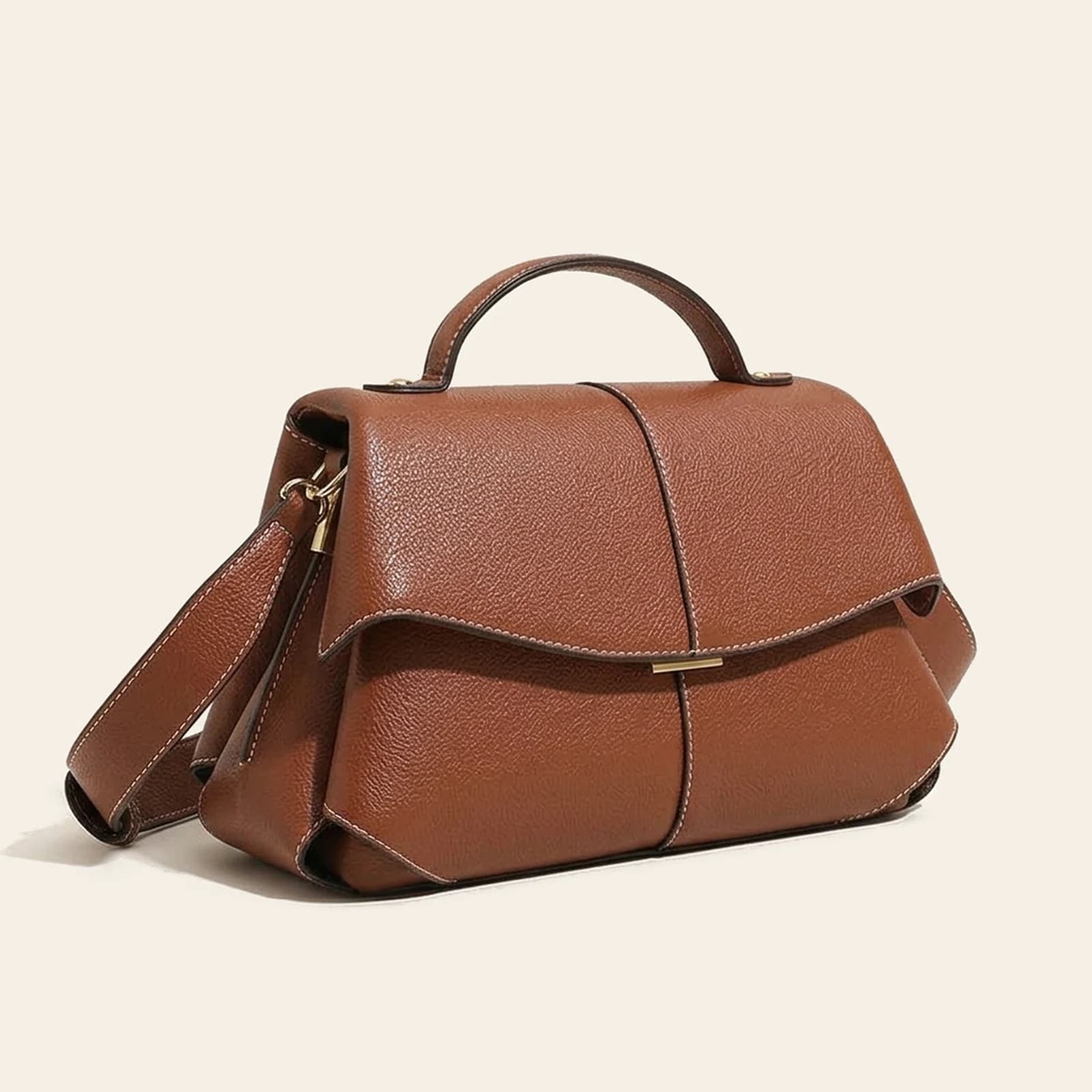 Cora Saddle Bag — Cognac, view 1