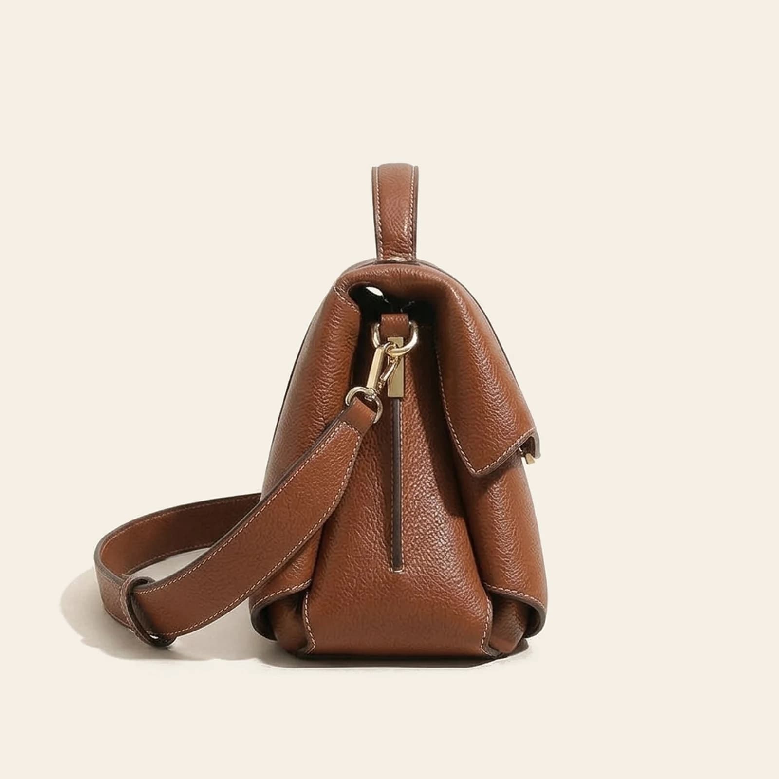 Cora Saddle Bag — Cognac, view 3