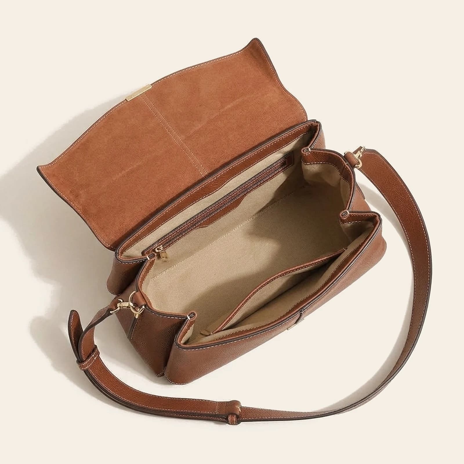 Cora Saddle Bag — Cognac, view 4