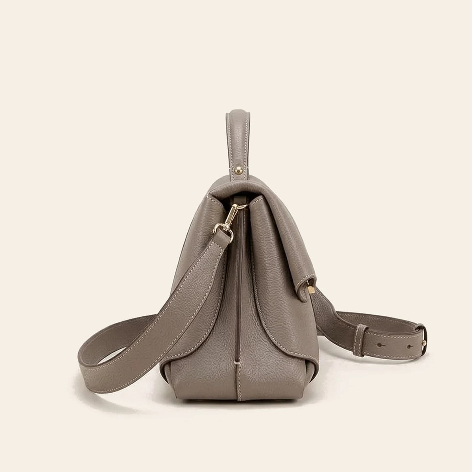 Cora Saddle Bag — Gray, view 3