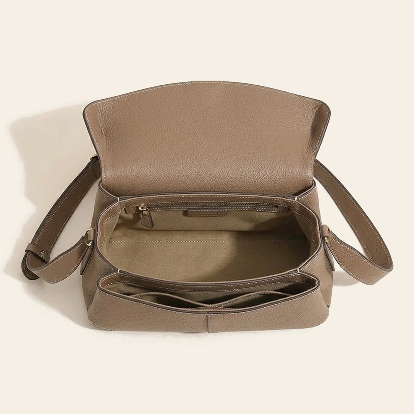 Cora Saddle Bag — Khaki, view 4