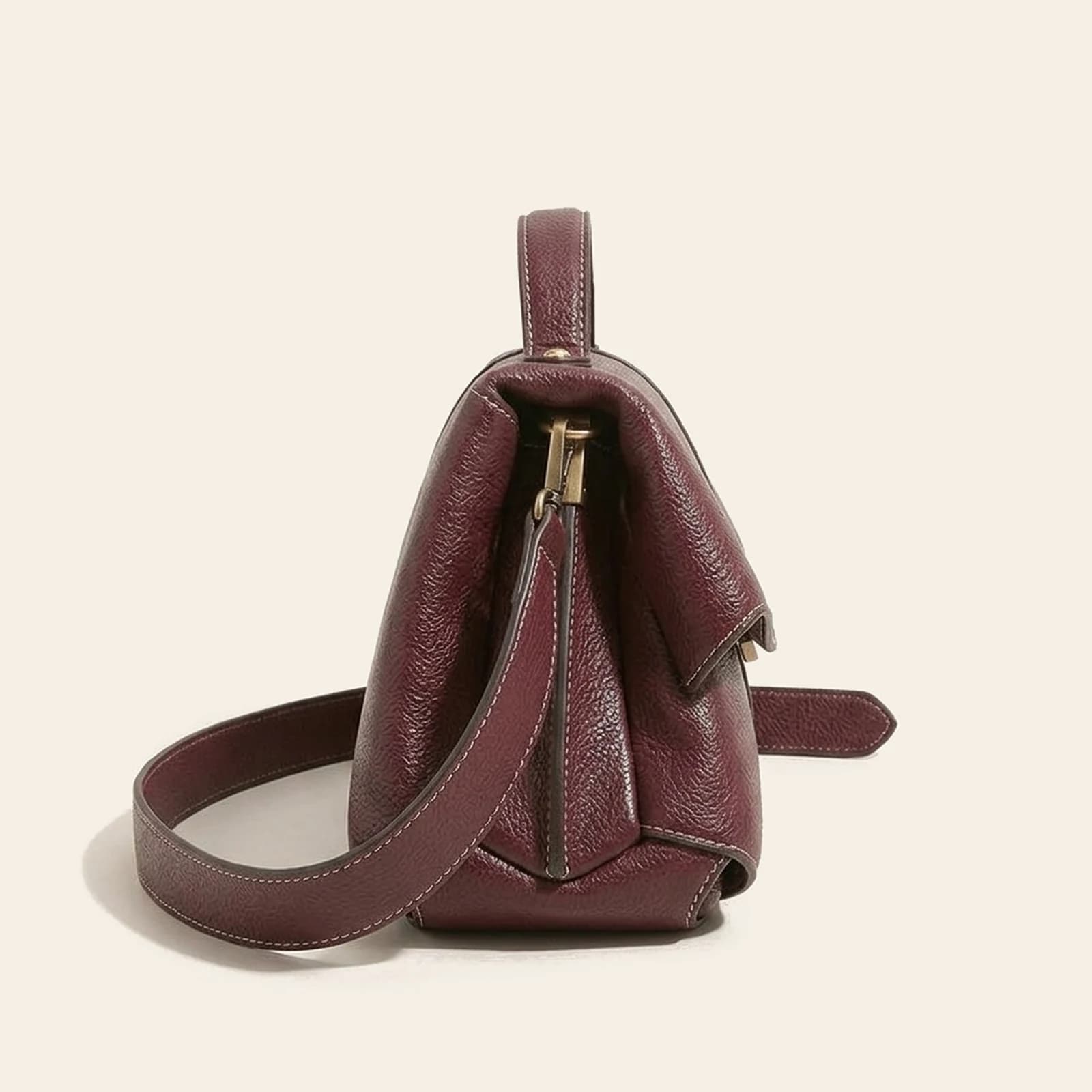 Cora Saddle Bag — Red, view 3