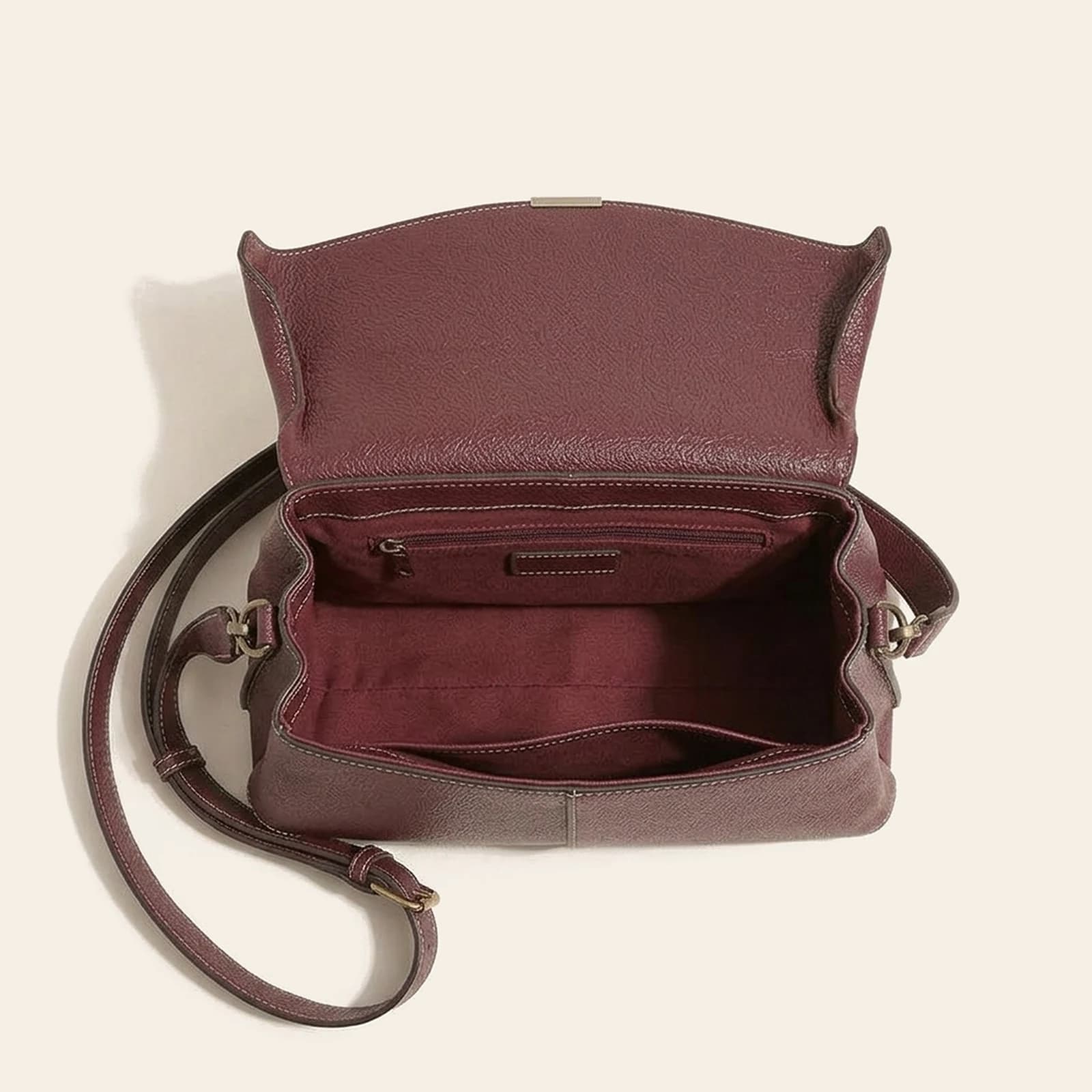 Cora Saddle Bag — Red, view 4