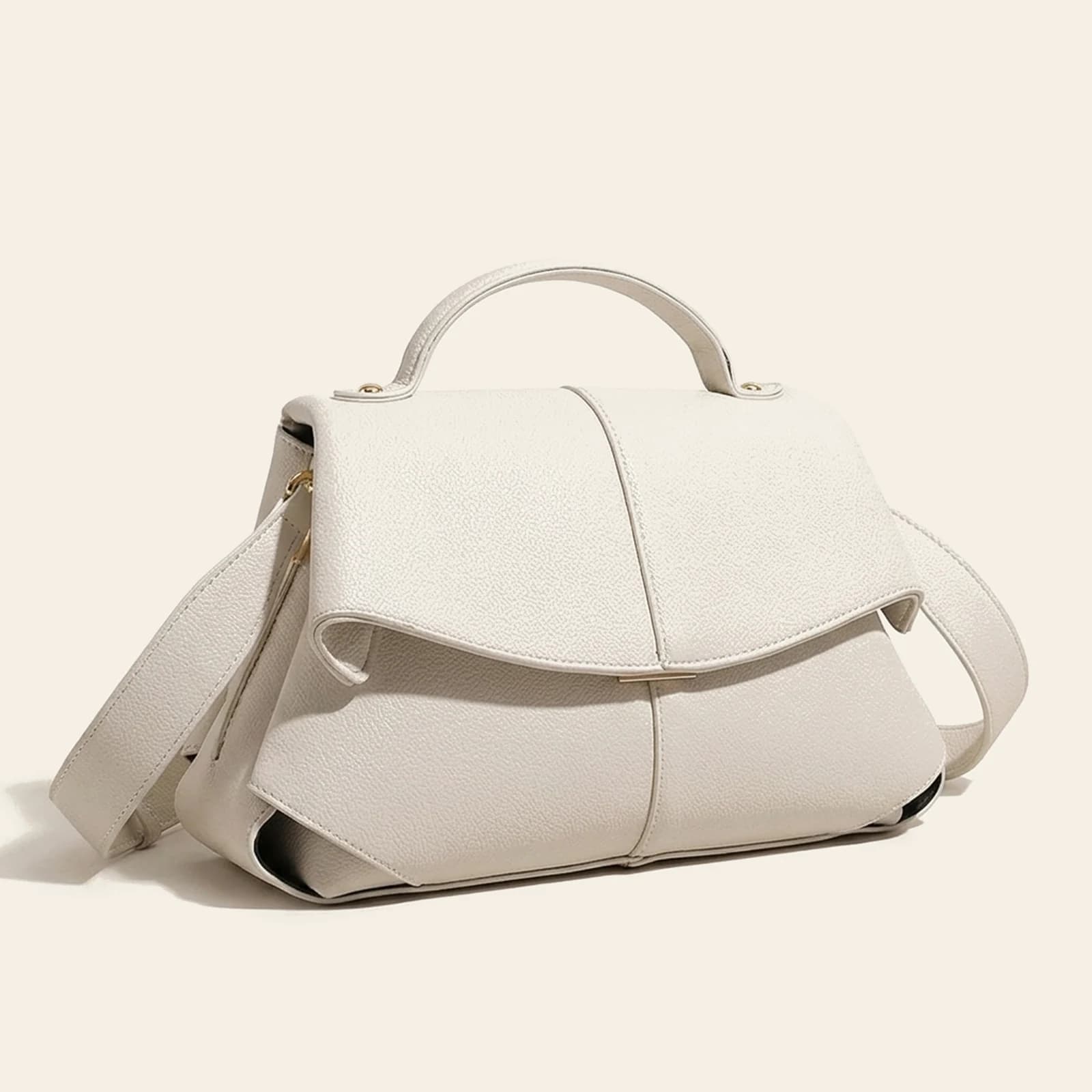 Cora Saddle Bag — White, view 1