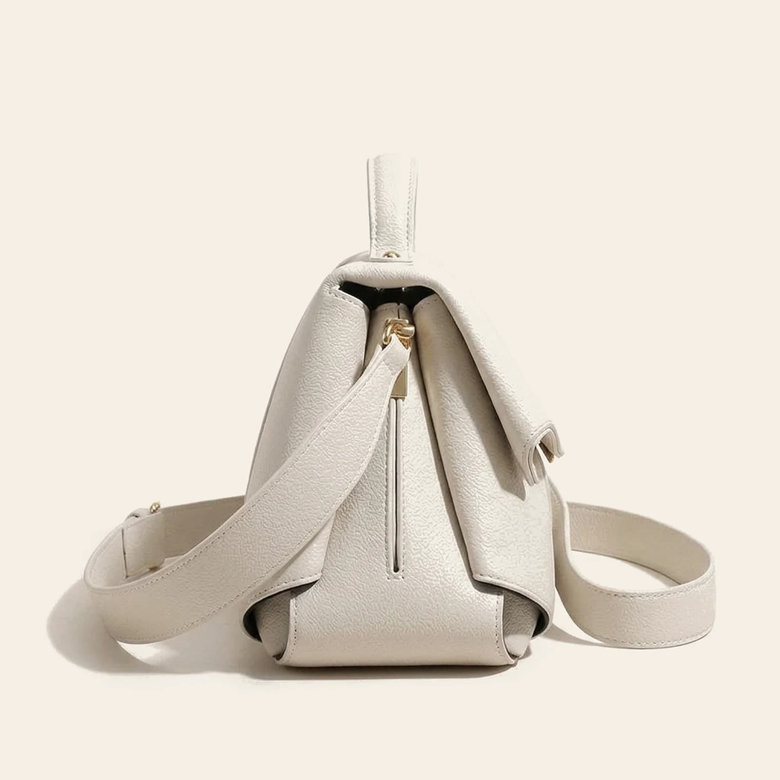 Cora Saddle Bag — White, view 3