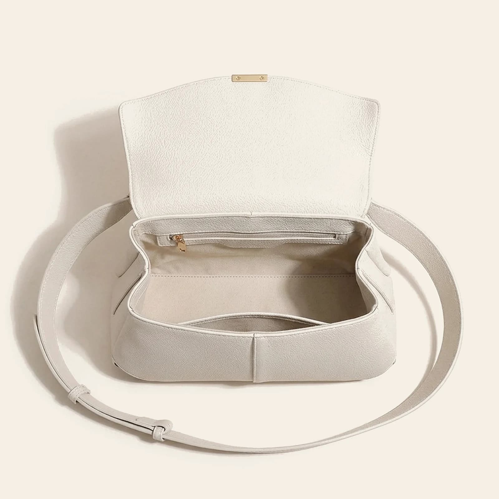 Cora Saddle Bag — White, view 4