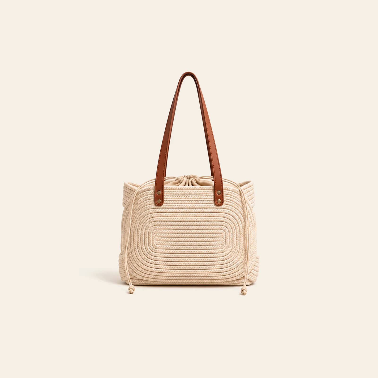 Ischia Rope Tote — Beige, view 2