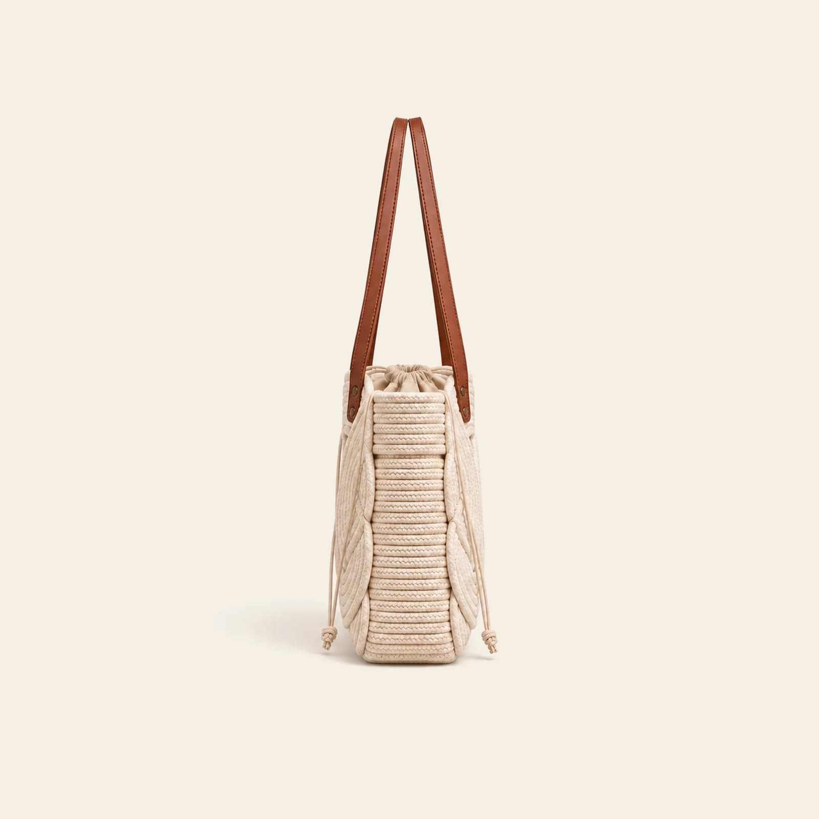 Ischia Rope Tote — Beige, view 3