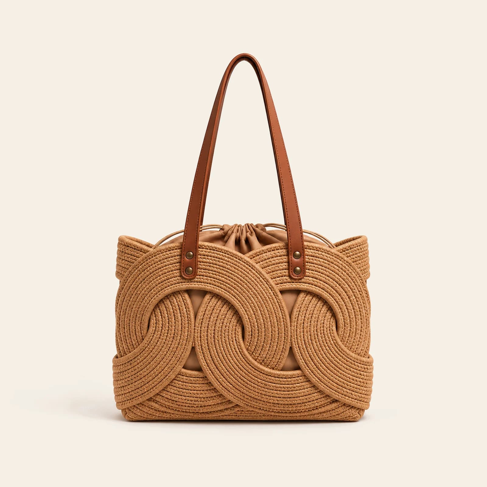 Ischia Rope Tote — Brown, view 2