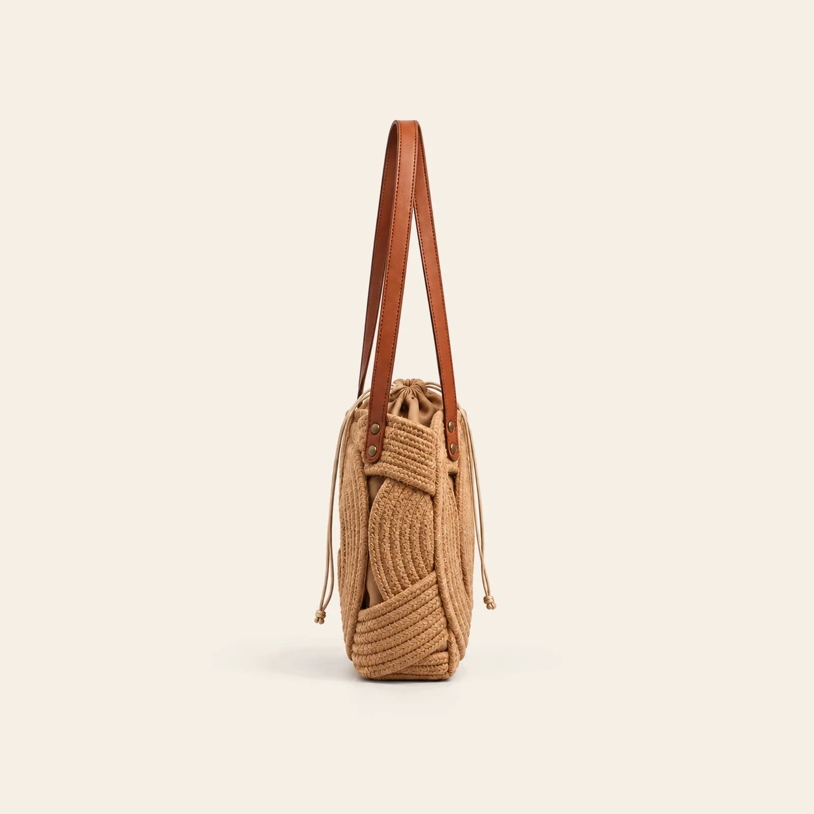 Ischia Rope Tote — Brown, view 3
