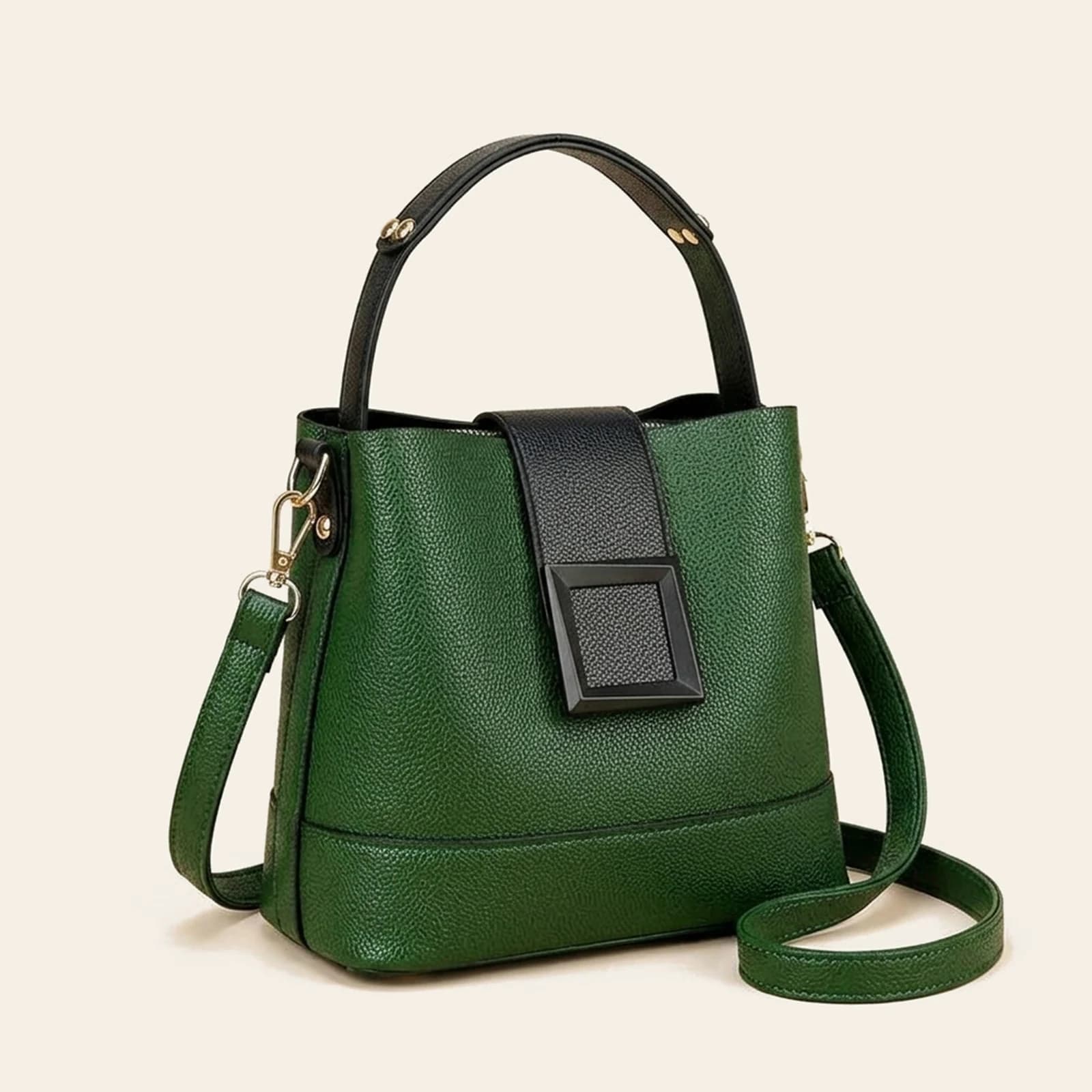 Lucca Bucket Bag — Green, view 1