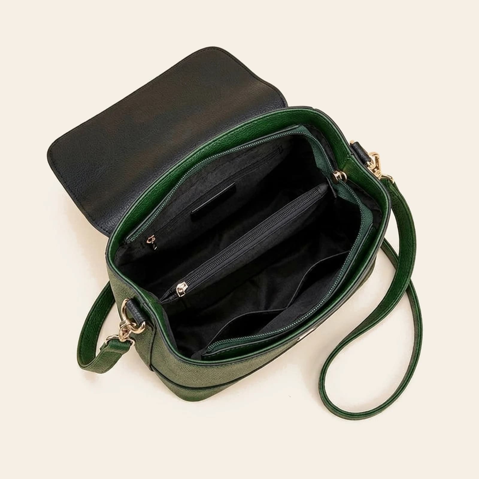 Lucca Bucket Bag — Green, view 4