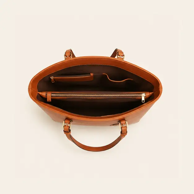 Marina Tote — Cognac, view 4