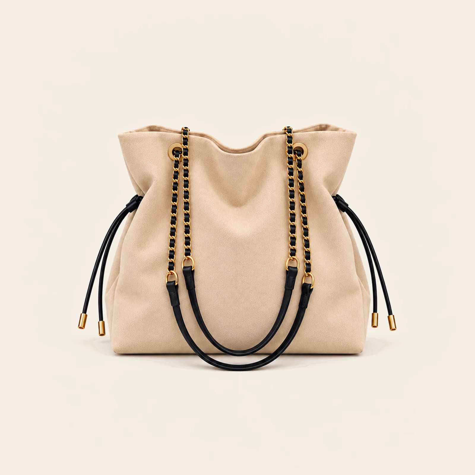 Marlow Suede Bucket Large — Beige, view 2