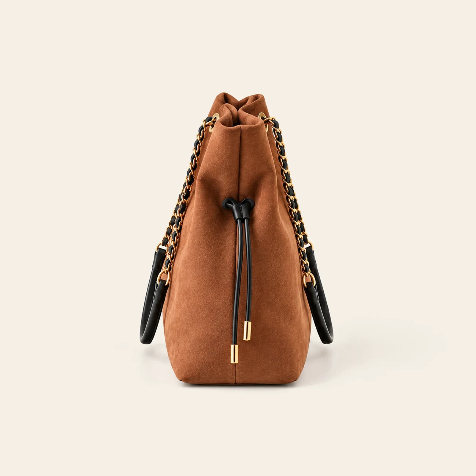 Marlow Suede Bucket Large — Brown, view 3