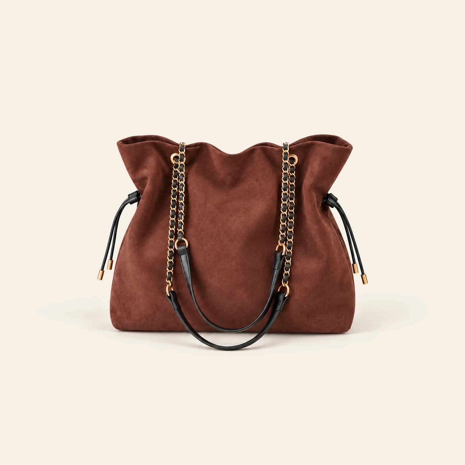 Marlow Suede Bucket Large — Coffee, view 2
