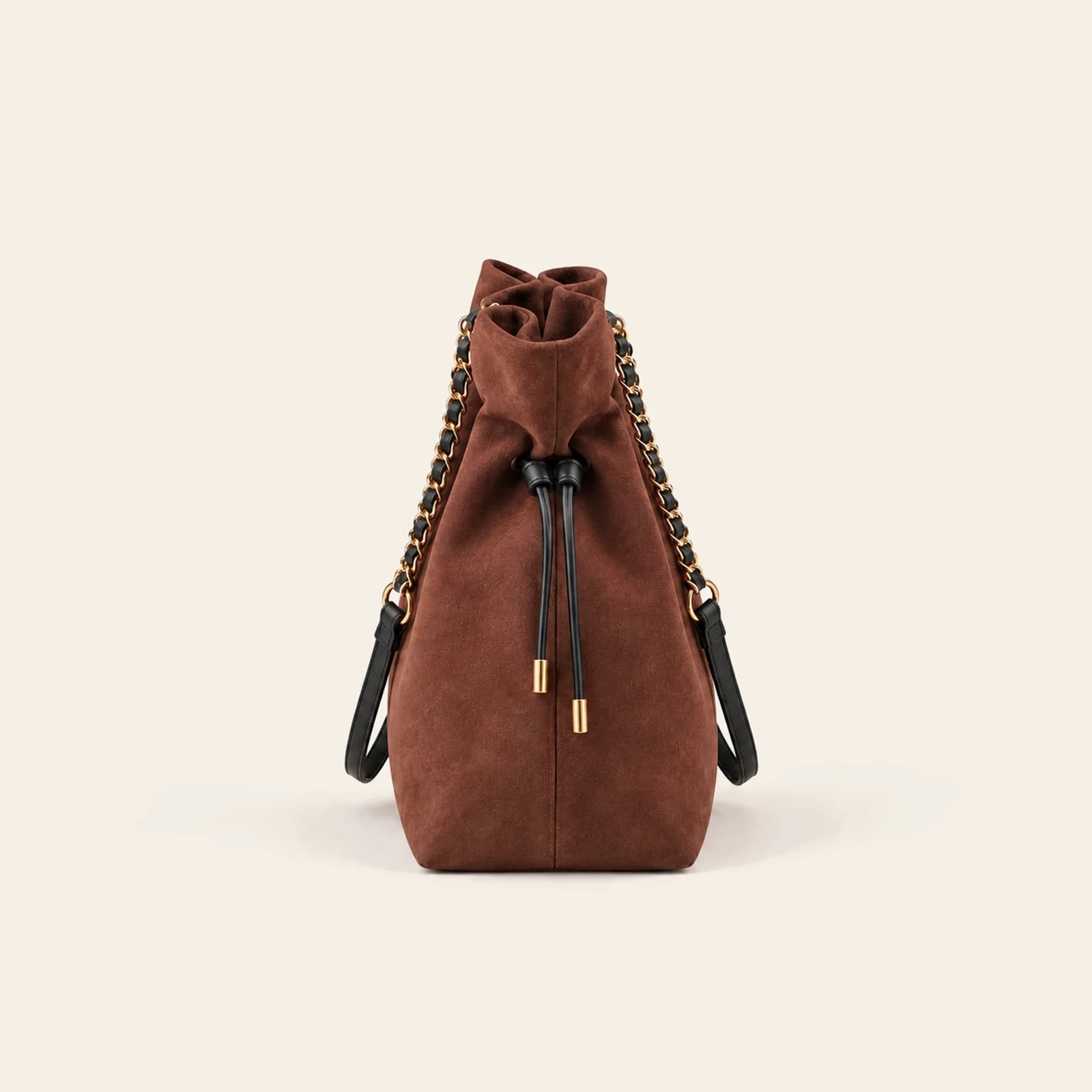Marlow Suede Bucket Large — Coffee, view 3