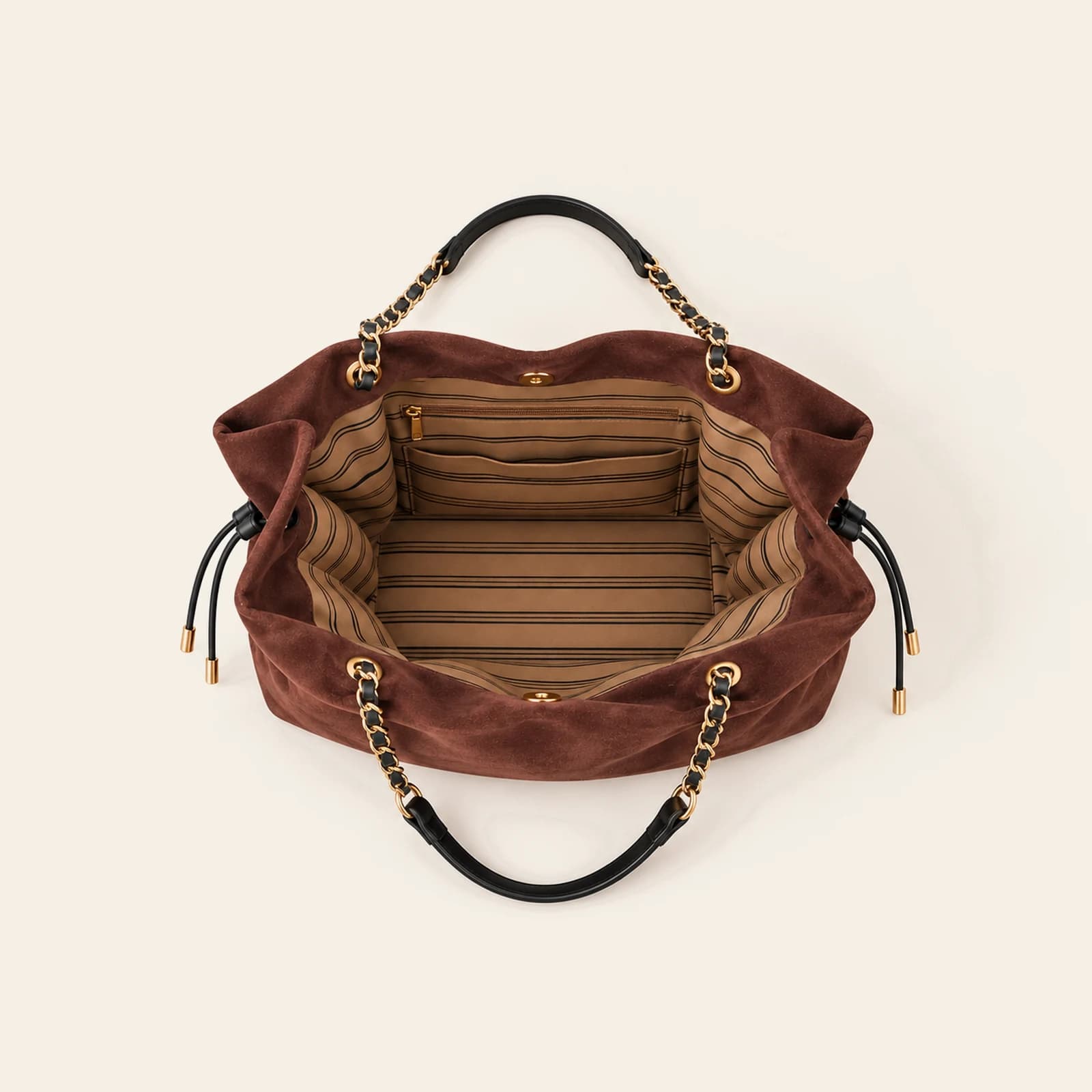Marlow Suede Bucket Large — Coffee, view 4
