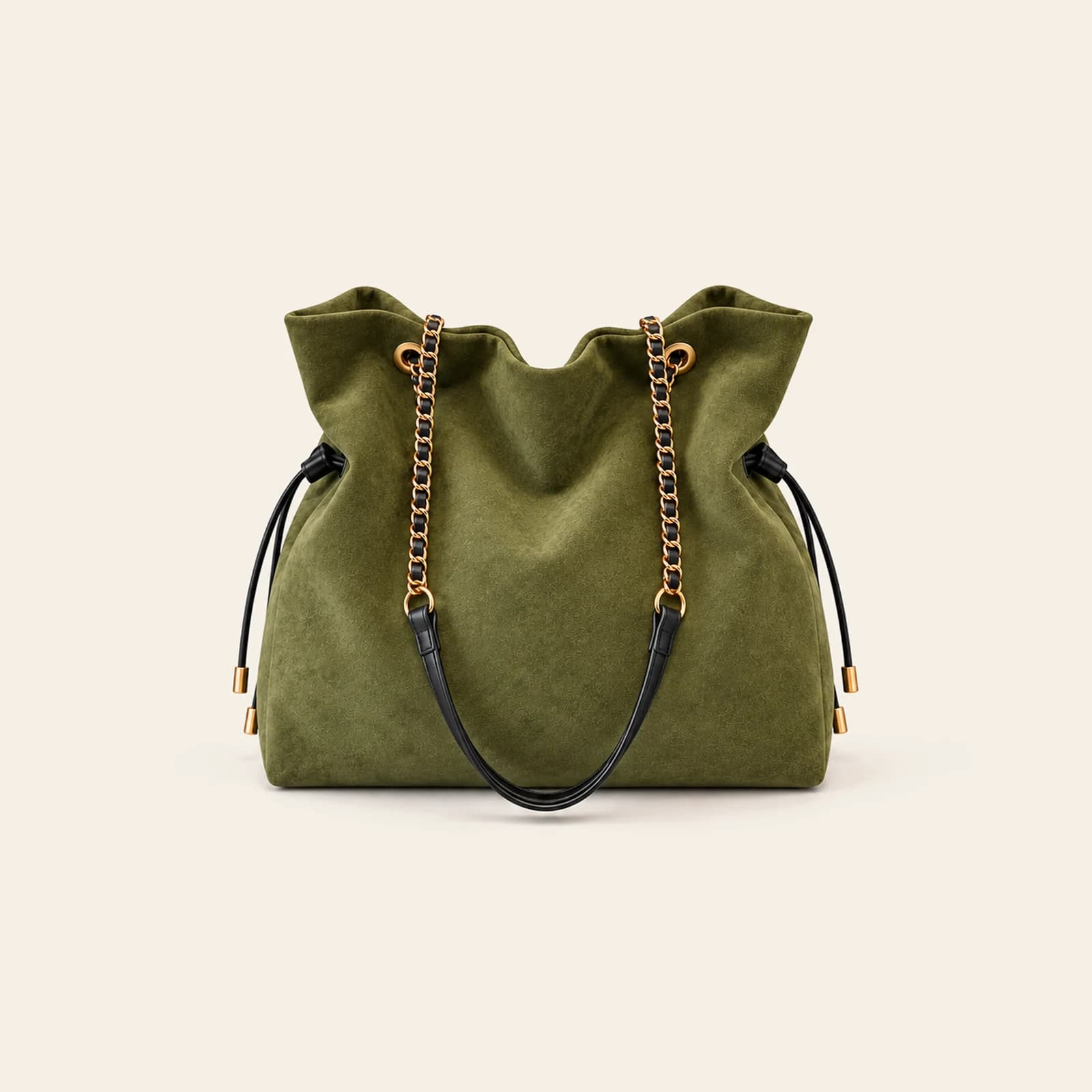 Marlow Suede Bucket Large — Green, view 2
