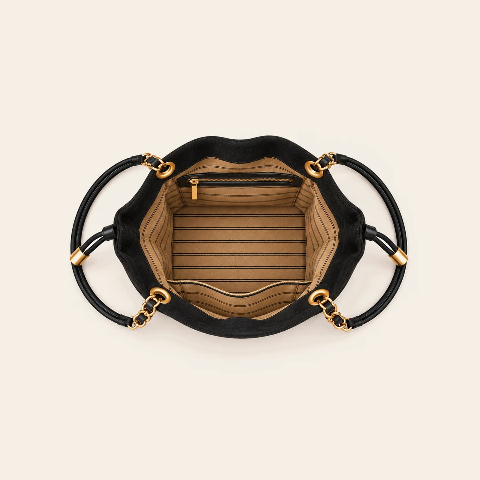 Marlow Suede Bucket Small — Black, view 4