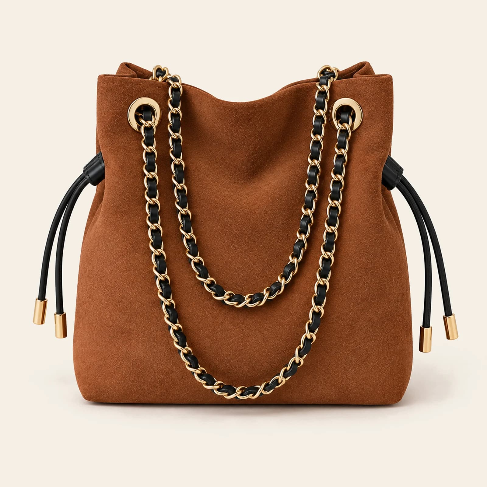 Marlow Suede Bucket Small — Brown, view 2