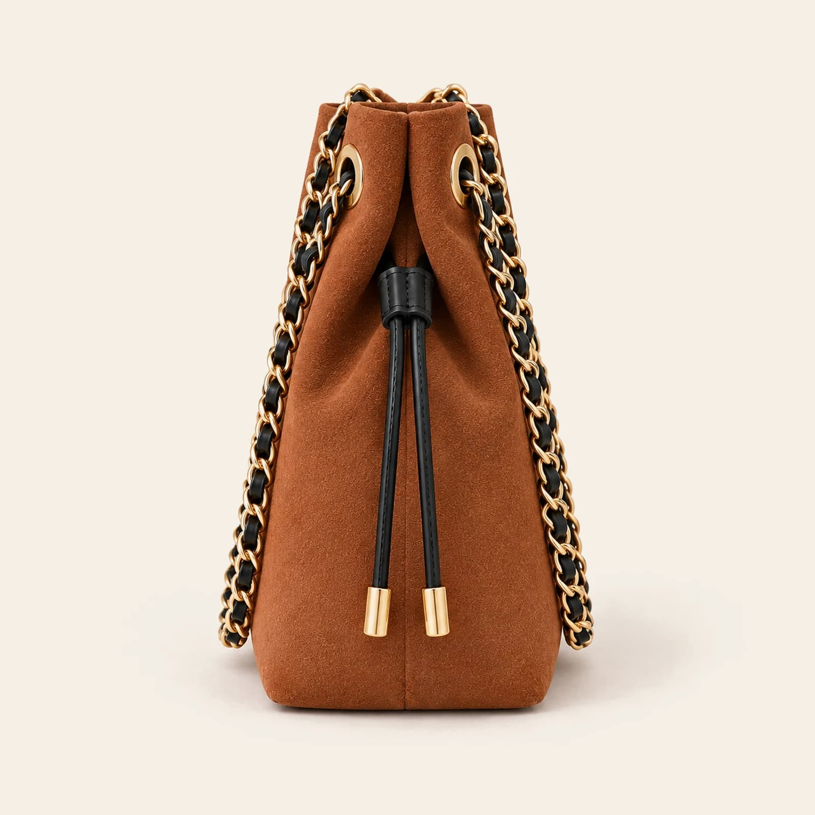 Marlow Suede Bucket Small — Brown, view 3