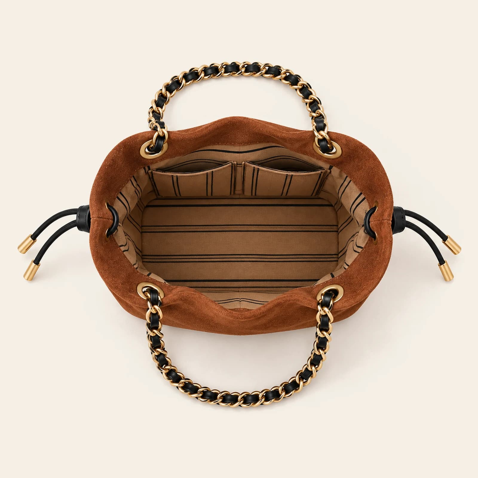 Marlow Suede Bucket Small — Brown, view 4