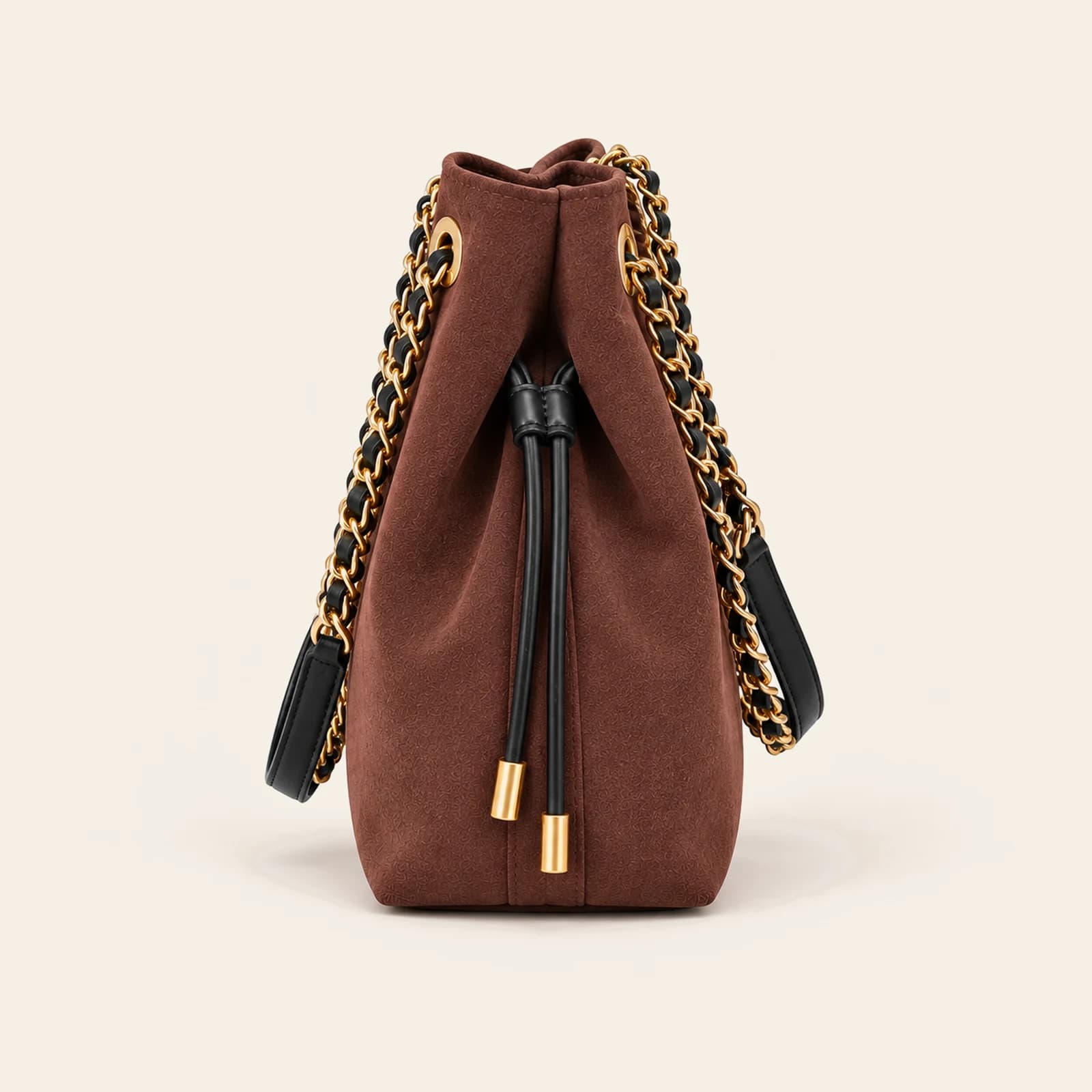 Marlow Suede Bucket Small — Coffee, view 3