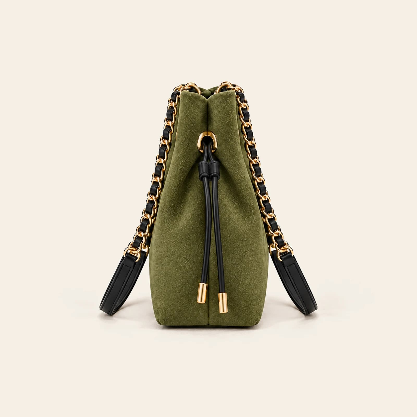Marlow Suede Bucket Small — Green, view 3