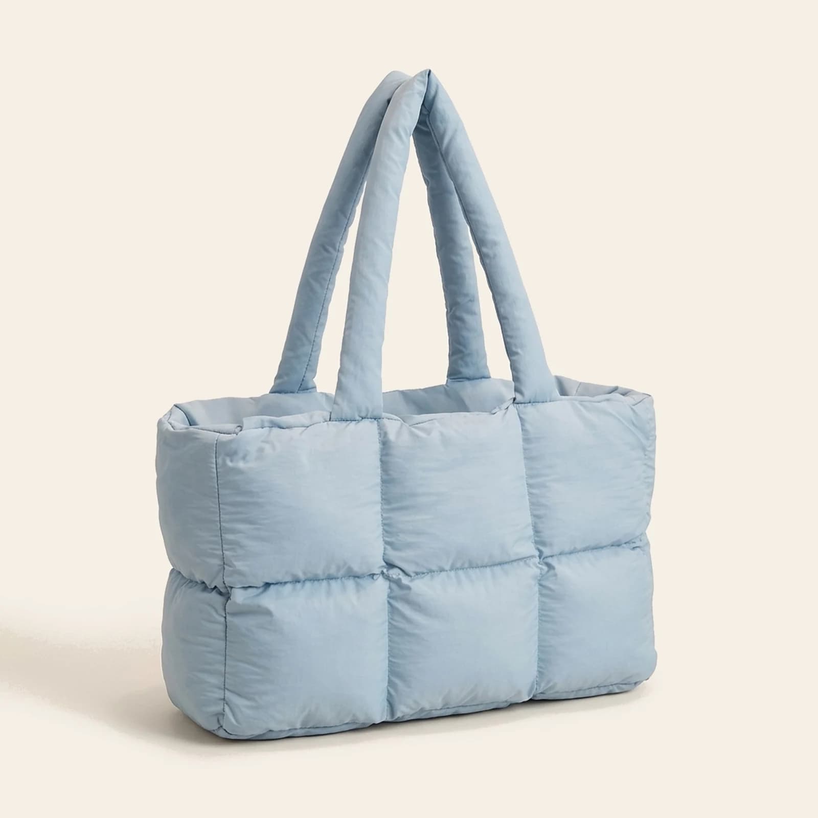 Nuvola Puffer Tote — Blue, view 1