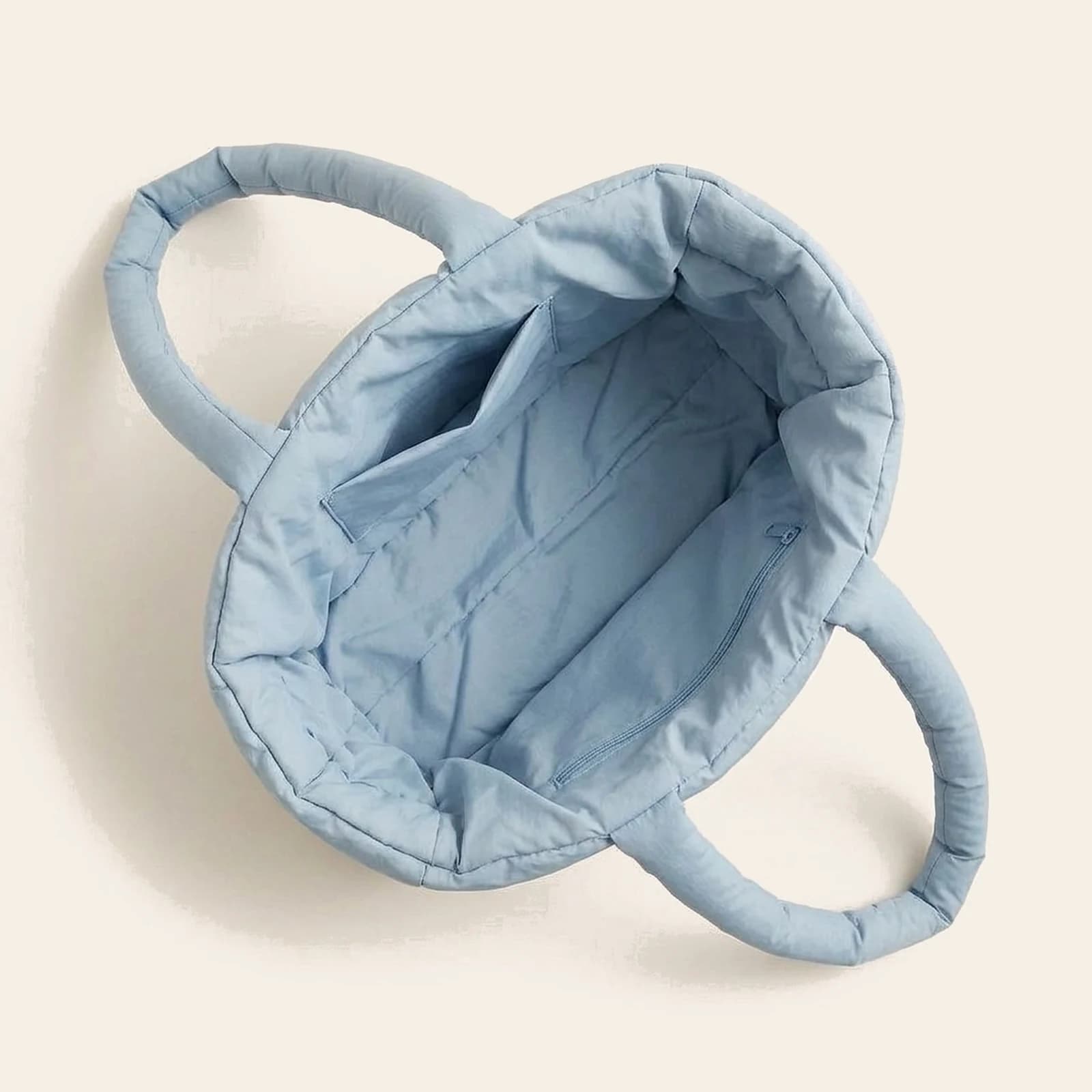 Nuvola Puffer Tote — Blue, view 4
