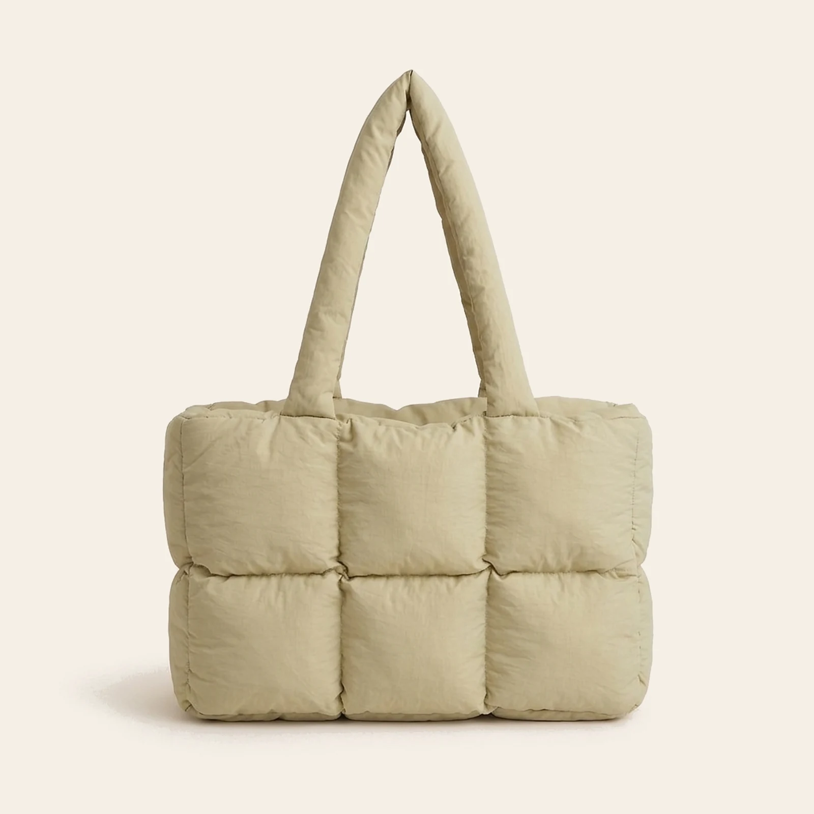 Nuvola Puffer Tote — Khaki, view 2